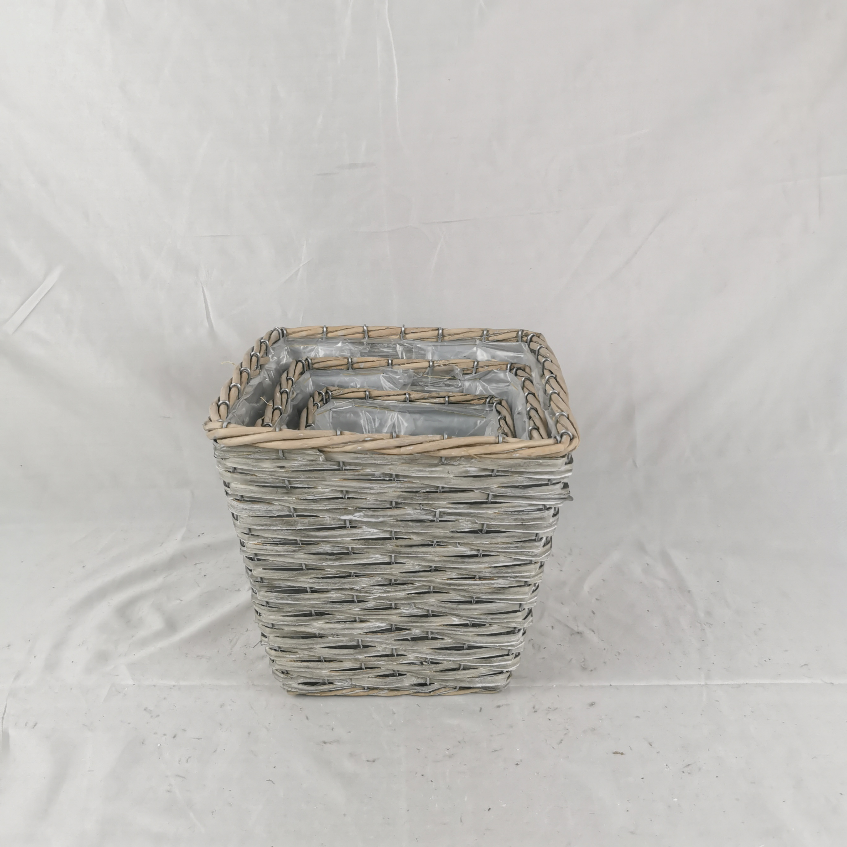 Wicker boat oval shape woven basket for flowers