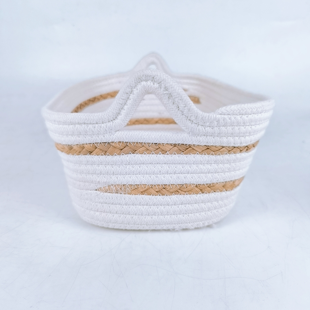 Large Handmade Woven Storage Basket Jute Tall Decorative Rope Basket for Living Room, Toys, Storage, Towel