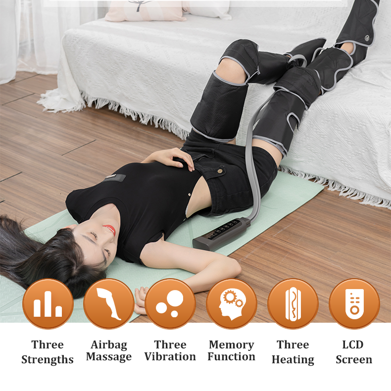 Air Relax Full Heated Electric Air Pressure Compression Feet And Leg And Foot Compression Massage For Circulation And Relaxation