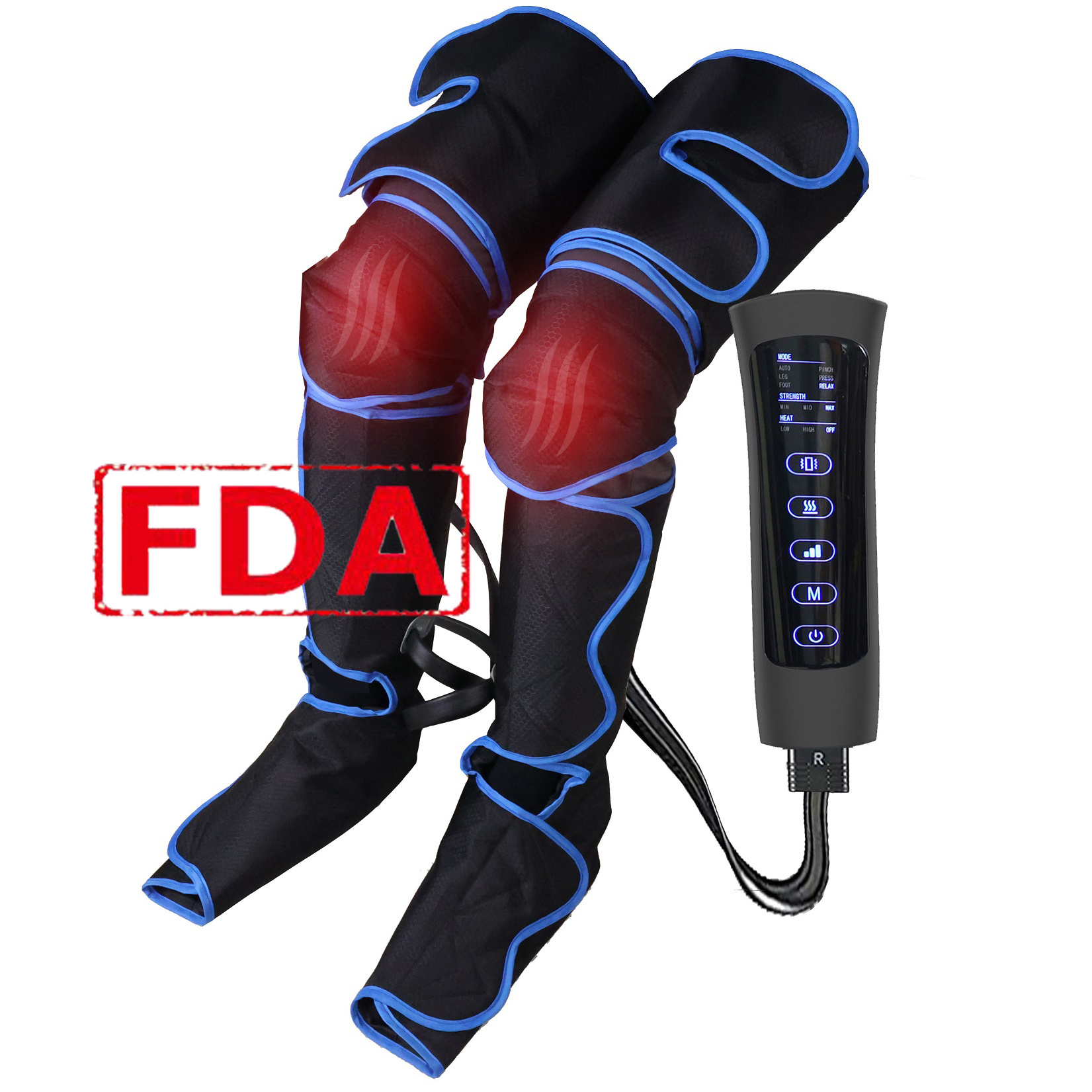 Air Relax Full Heated Electric Air Pressure Compression Feet And Leg And Foot Compression Massage For Circulation And Relaxation