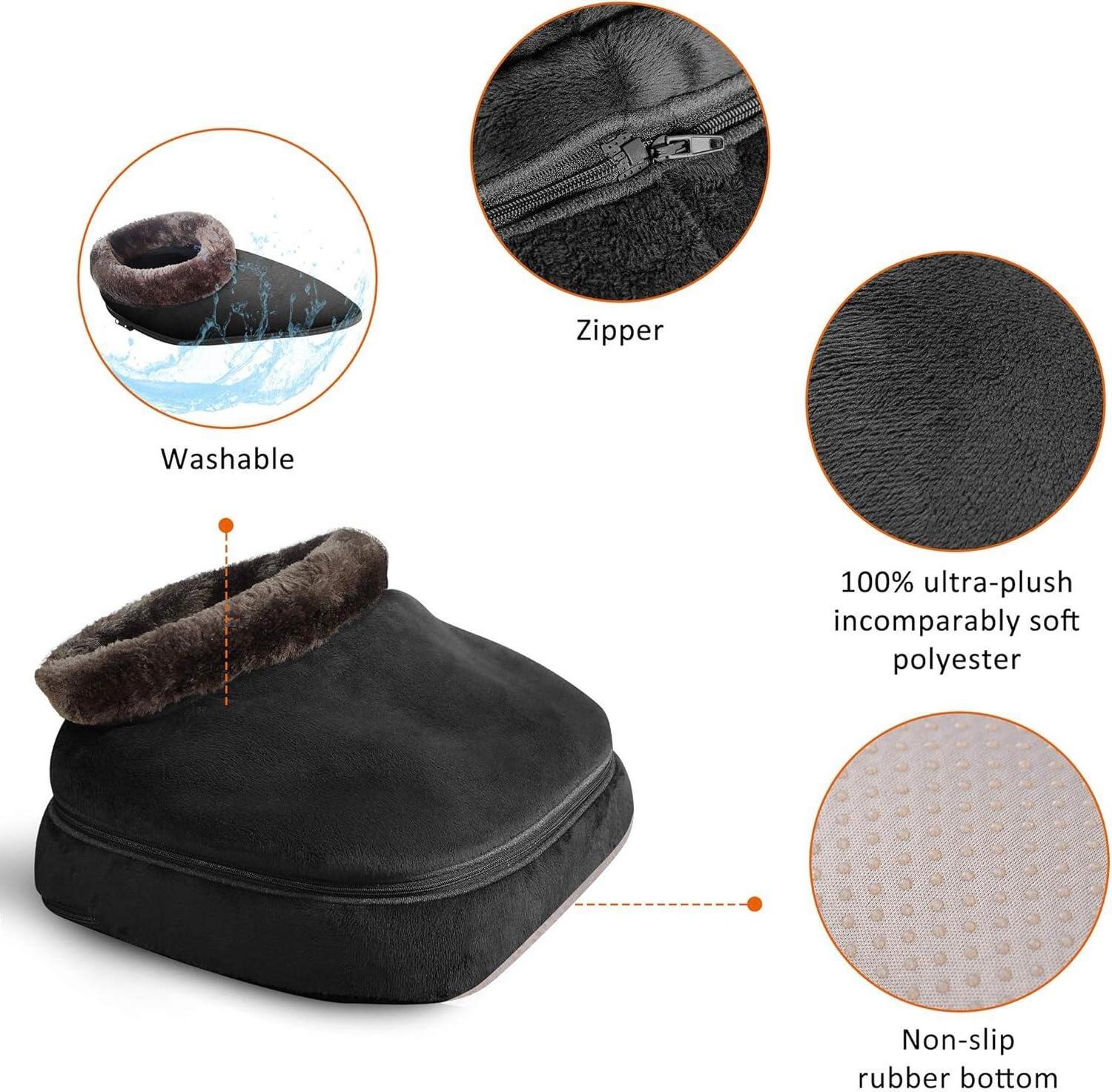 chinese rechargeable battery powered winter foot warmer electric heated leg foot warmer shoes for elderly office