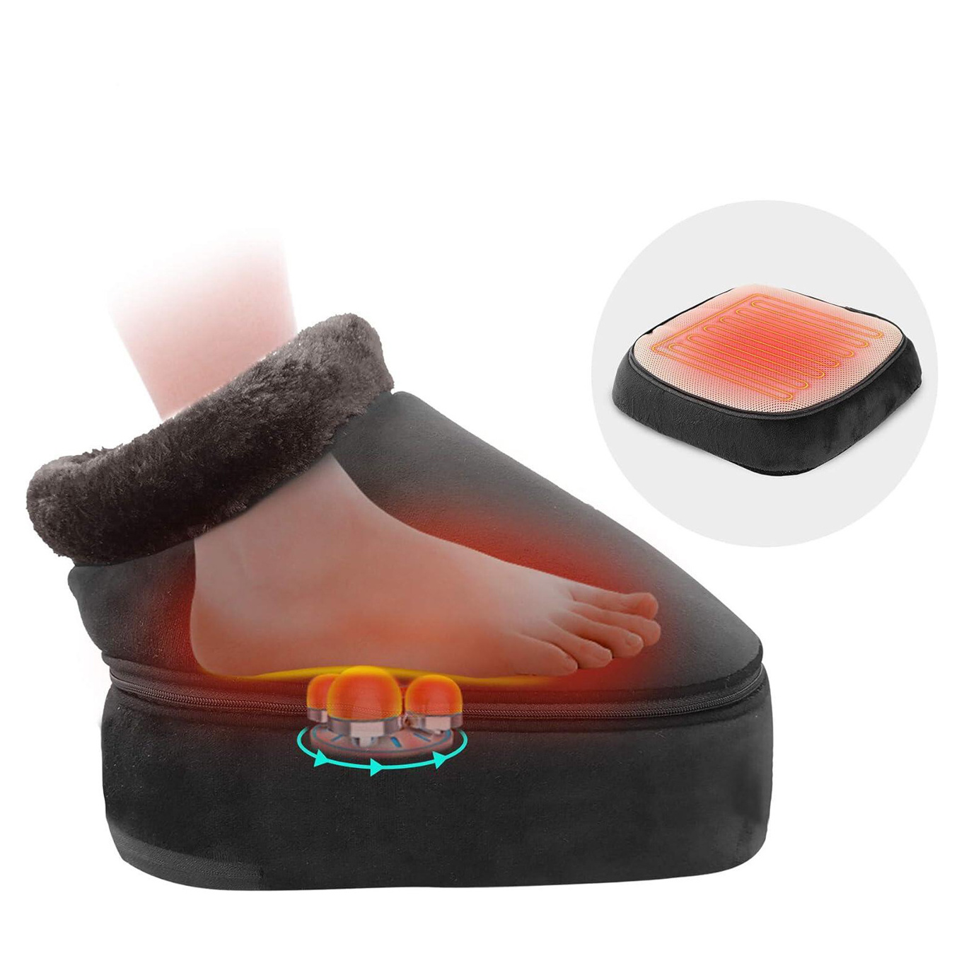 chinese rechargeable battery powered winter foot warmer electric heated leg foot warmer shoes for elderly office