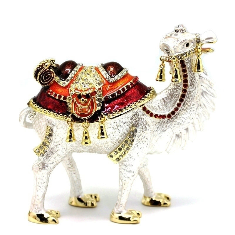 Hot Selling Middle East Enamel Color Camel Shape Trinket Jewelry Box Camel Jewelry Box Souvenir Gift For Home Decoration