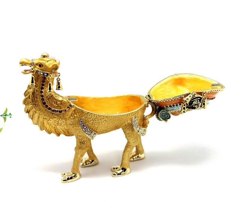 Hot Selling Middle East Enamel Color Camel Shape Trinket Jewelry Box Camel Jewelry Box Souvenir Gift For Home Decoration