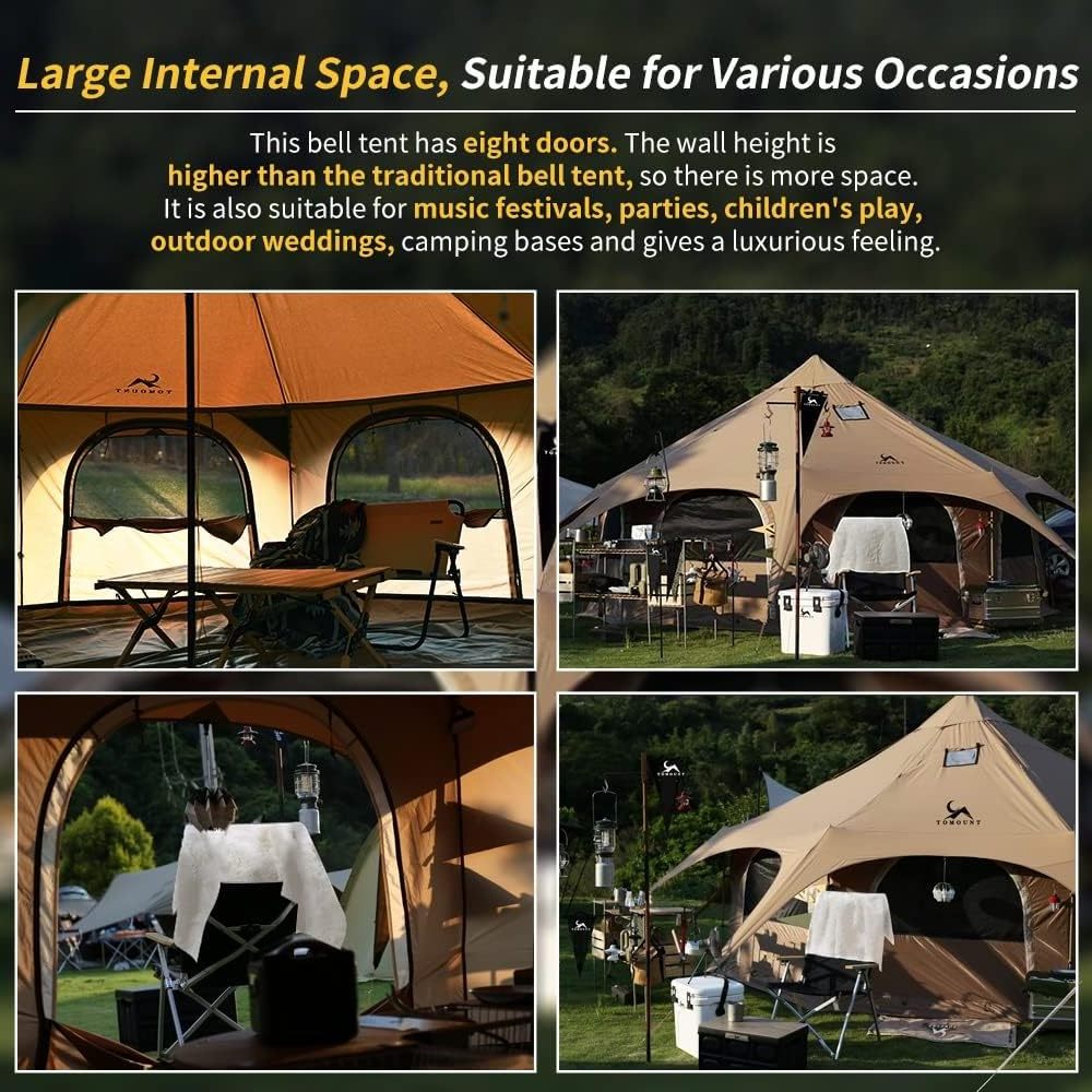 Acome Wholesale Luxury Party Events Custom Logo Camping Tent 8-12 Persons Tent Outdoor Camping Tents