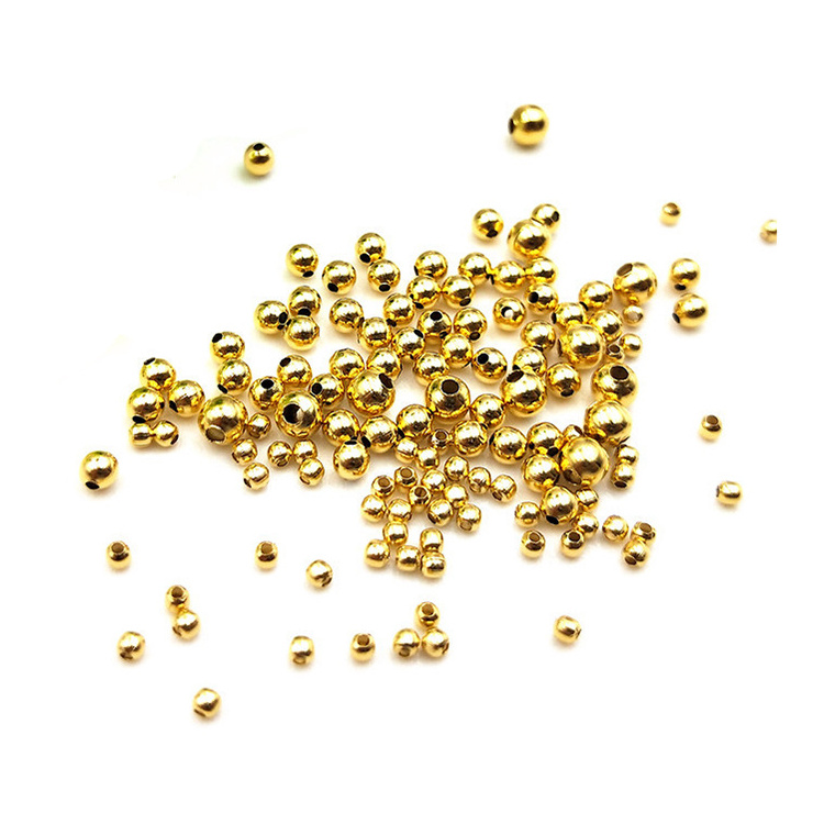 Factory Price Gold Plated Loose Spacer Beads Vacuum Plating Stainless Steel Beads For Jewelry Making