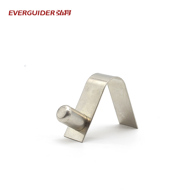 Custom V Shape Push Pole Clips Spring Tent Lock Flat Metal Clamps Dual Head Snap Button Spring Clip For Round Tubes