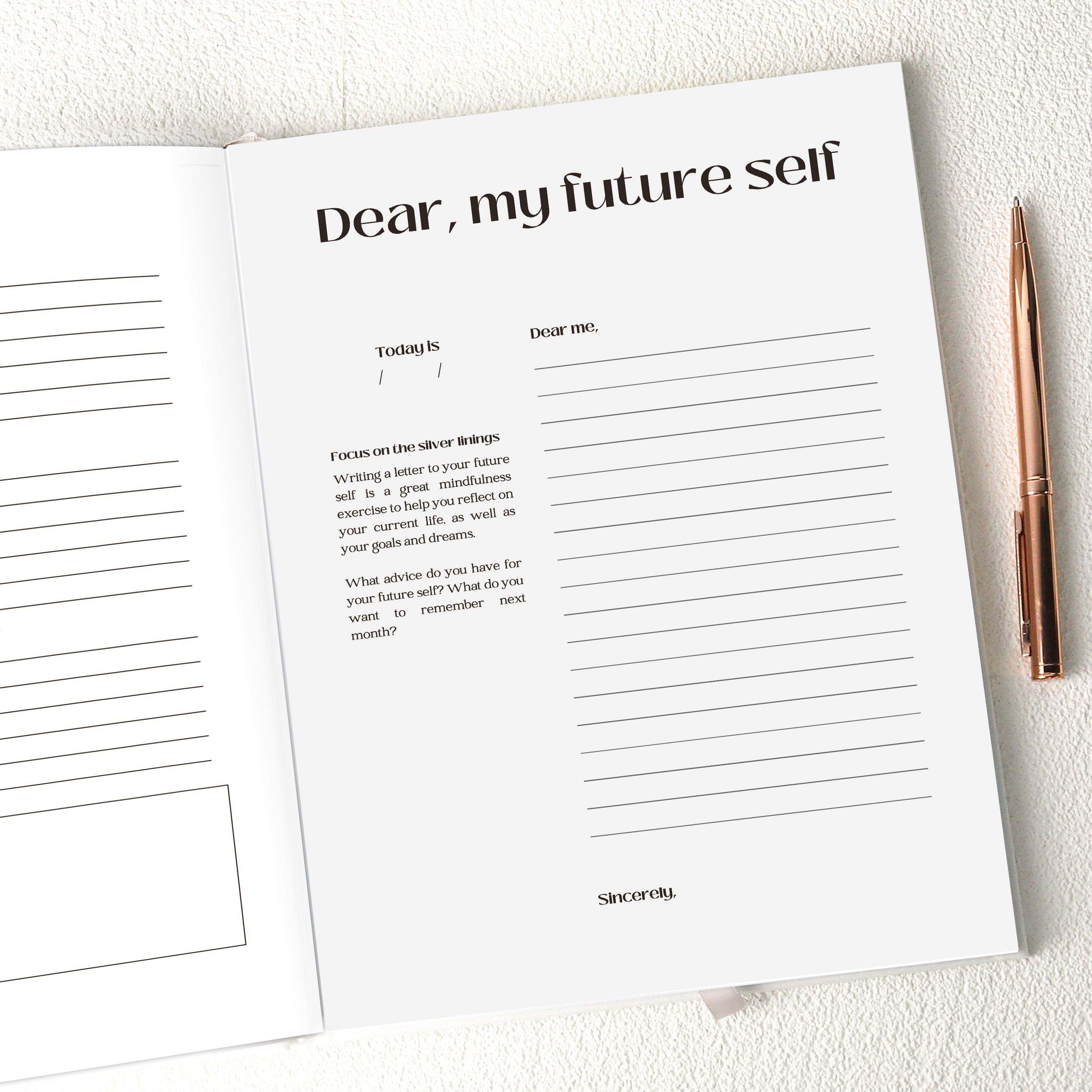 Luxury Gift for Her My Daily Self-Care Wellness 2023 Custom Daily Gratitude Affirmations Positive Journal Planners Notebook