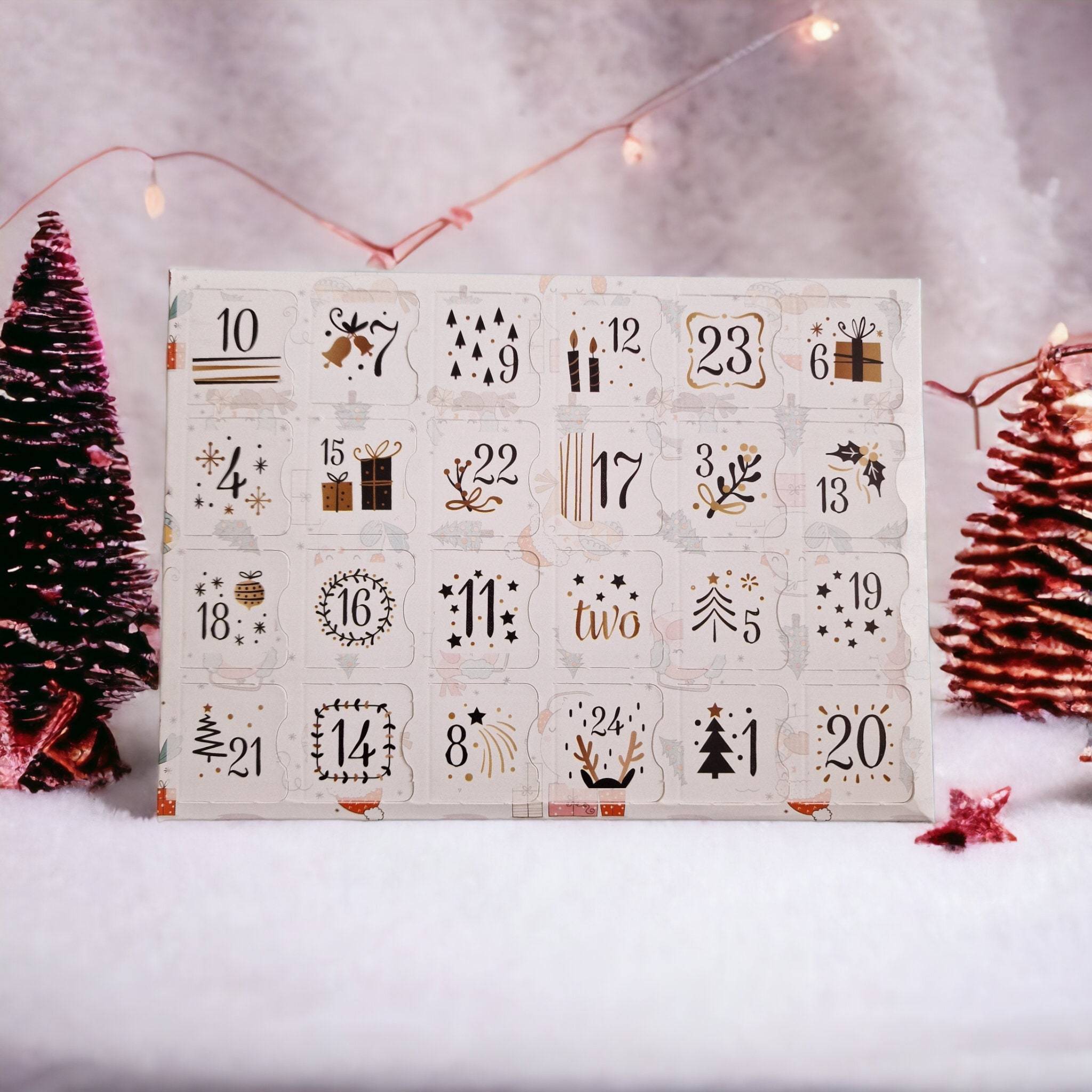 Custom Tealight Candle Display Boxes Tea Light Christmas Empty Advent Calendar 12 Days Candle Packaging Boxes For Candles