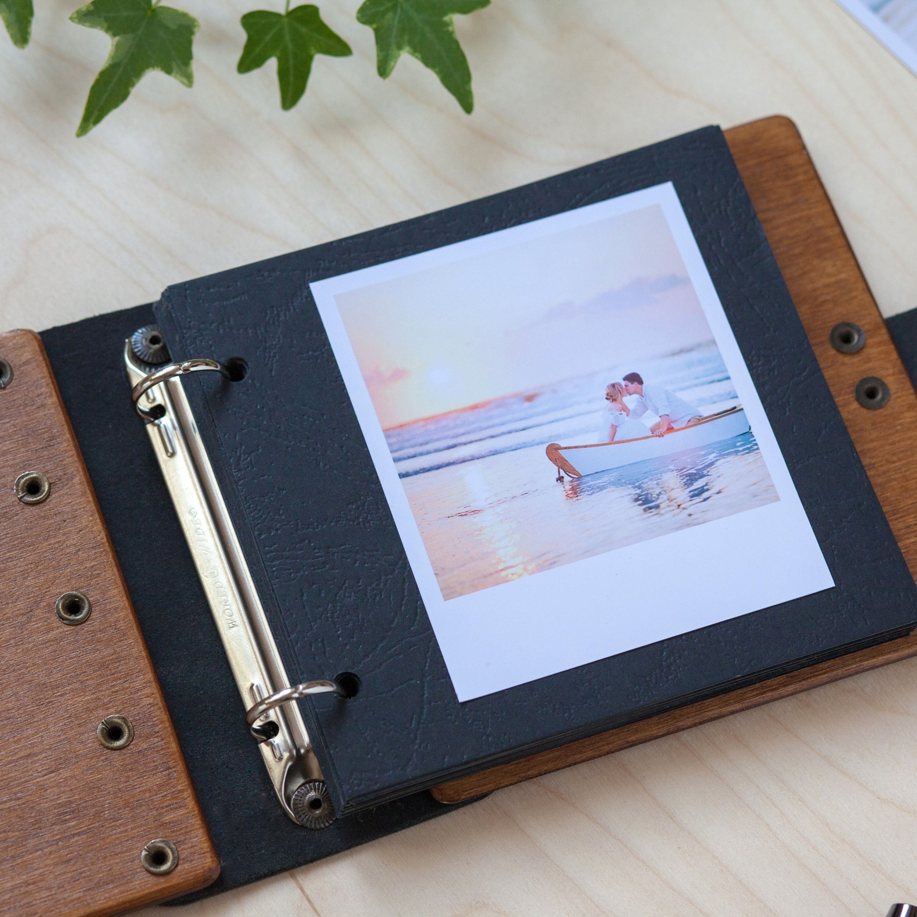 Personalization Wooden Photo Album Our Adventure Book  Leather Bound Travel Book For Parents