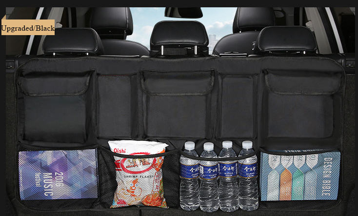 Universal Car Storage Organizer Net Hanging Bag SUV Waterproof Auto Oxford Pocket Back Seat Organizer