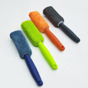 Auto Car Cleaner Brush Wheel Hub Washing Brushes Microfiber Auto Rim Tire Cleaning Long Brush