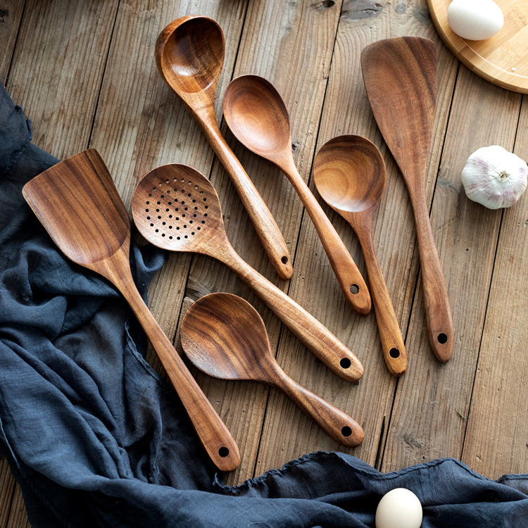 High Quality Acacia Wooden Cooking Utensil Sets,accesorios de cocina,cooking tools kitchen accessories