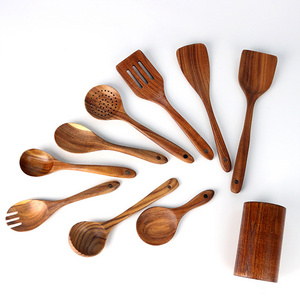 Top Selling Acacia Wooden Home Kitchen Cooking Tools,kitchen Wares Set Cooking Utensil,accesorios De Cocina