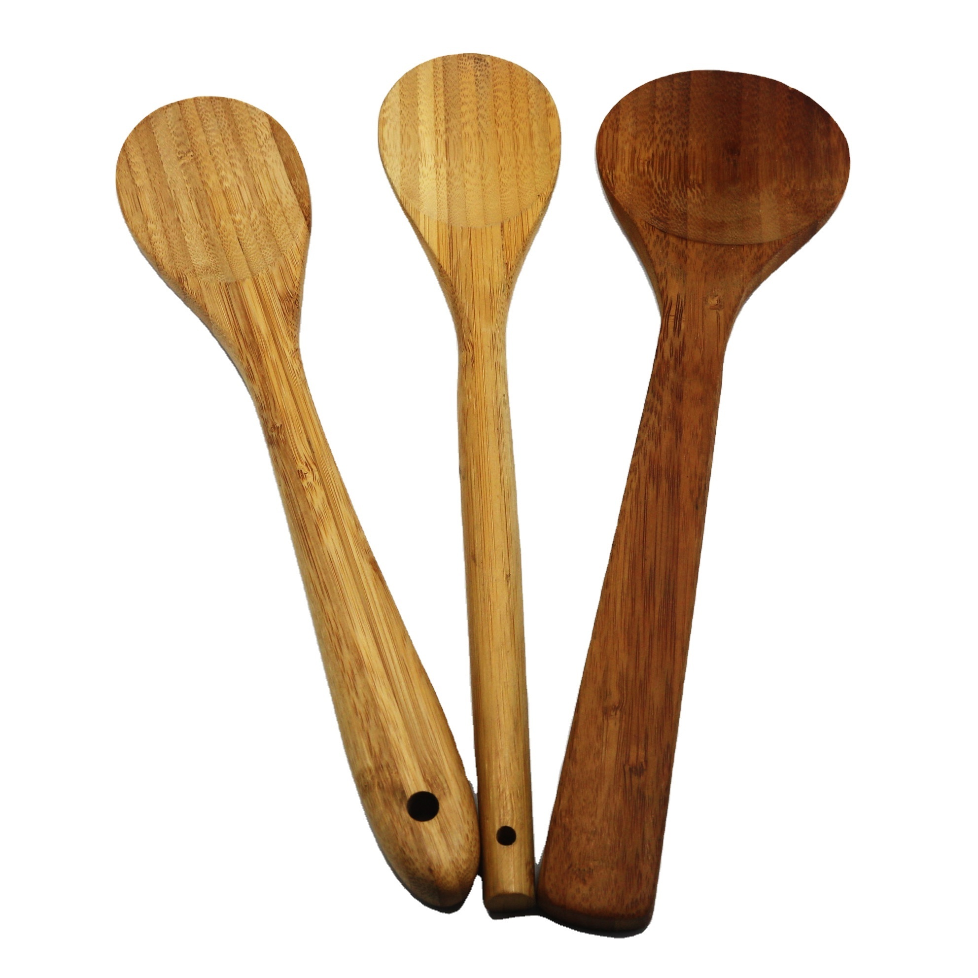 kitchen tools gadgets Suit Bamboo Long handle spoon 3-piece set productos de cocina cooking utensils