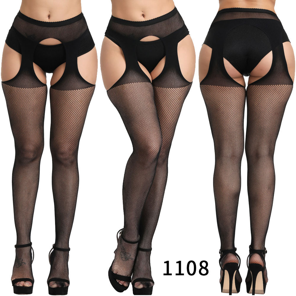 2023 Womens Lingerie Plus Size Sexy Lingerie With High Waist Garter Belt Floral Pantyhose / Tights Stocking