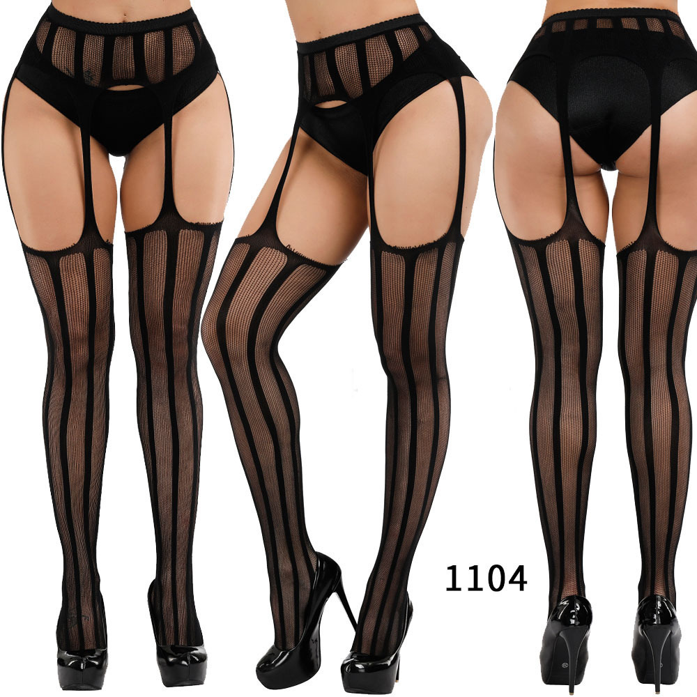 2023 Womens Lingerie Plus Size Sexy Lingerie With High Waist Garter Belt Floral Pantyhose / Tights Stocking