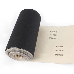 Factory sanding tape base paper Black sandpaper roll 300mm wide water resistant black sandpaper roll sanding paper roll