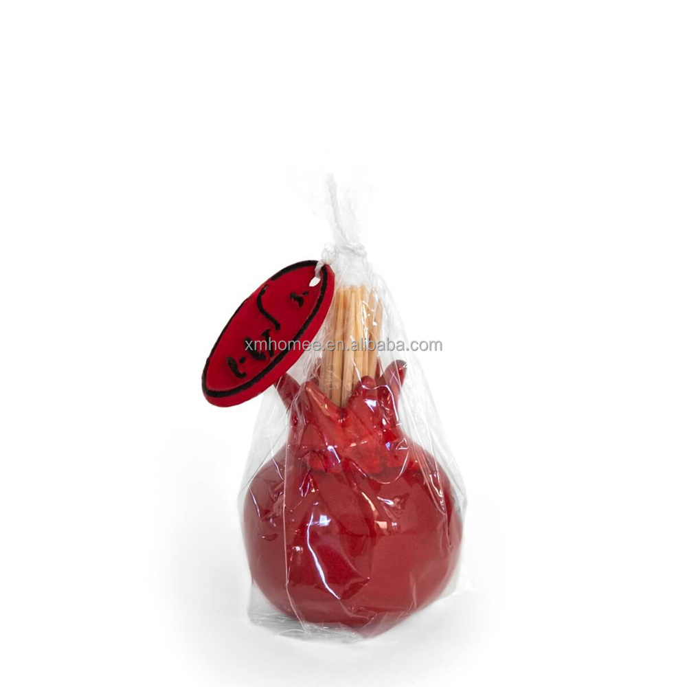 2024 Ceramic Rimon Shaped Toothpick Holder handmade designed ceramic toothpick holder Ceramic Pomegranate Toothpick Holder