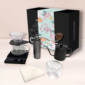 Luxury Easter Gifts 9 in 1 Coffee Set Gift Box Hand Manual Drip Coffee Set For Easter Gift