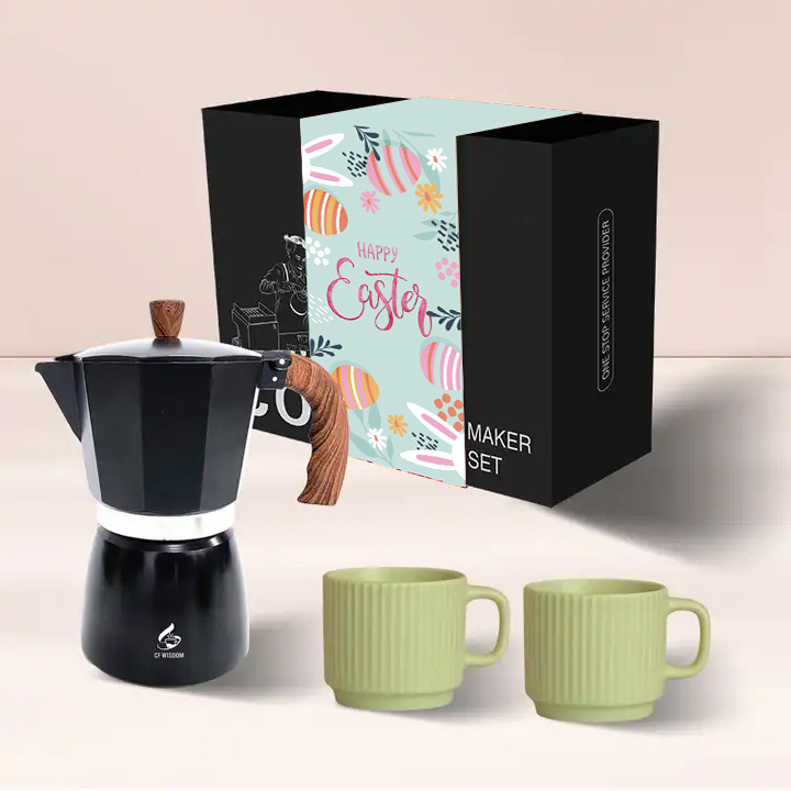 Luxury Easter Gifts 9 in 1 Coffee Set Gift Box Hand Manual Drip Coffee Set For Easter Gift