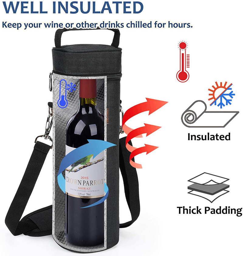 Wine And Champagne Collapsible Wholesale Foldable Food Storage Thermal Carry Insulated Insulation Cooler Bag