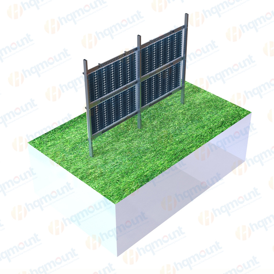 Good design solar panel mounting stand new arrival solar racking panel mounting wind load 45m/s solar ground vertical mount