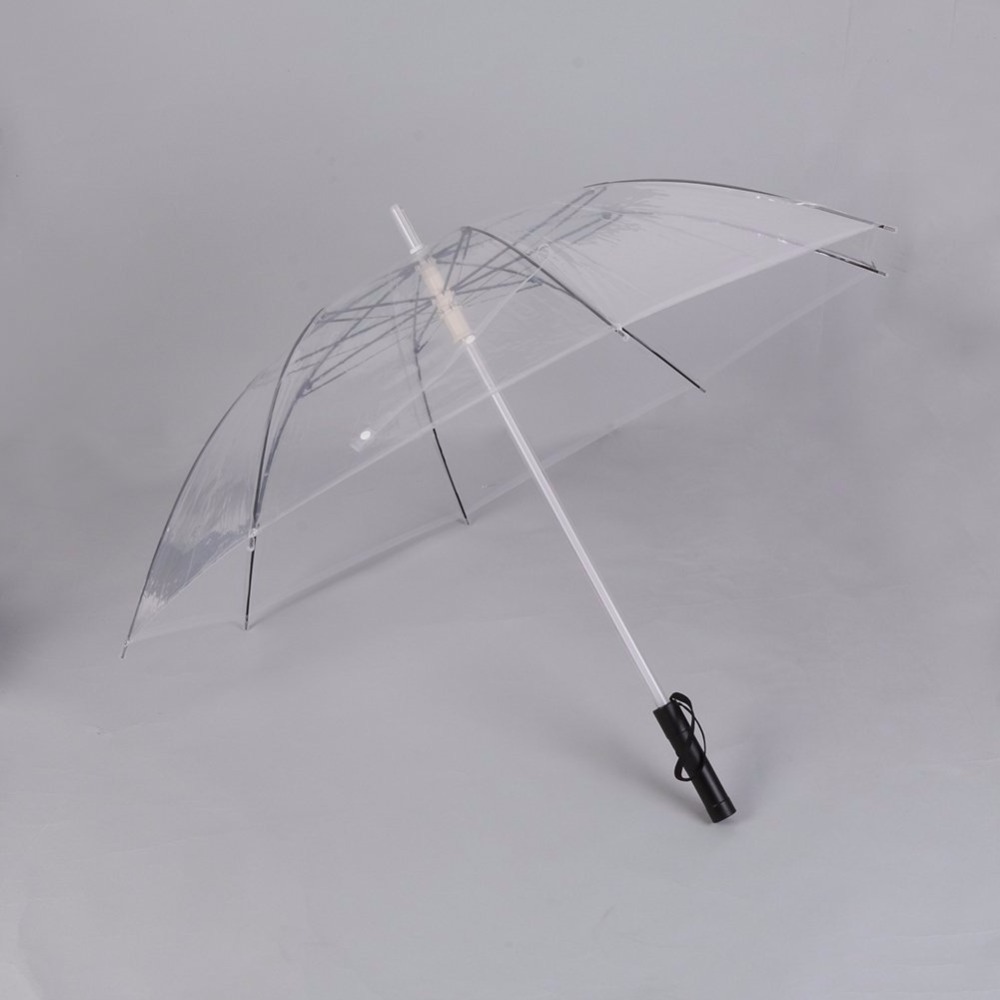 HQY Brand New Design Portable Changing Light Up Transparent Led Umbrella