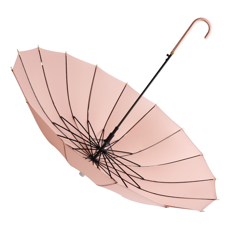 Automatic Large Size Waterproof Umbrella with Manual Control Reinforced Straight Pole and Long Handle for Men and Women