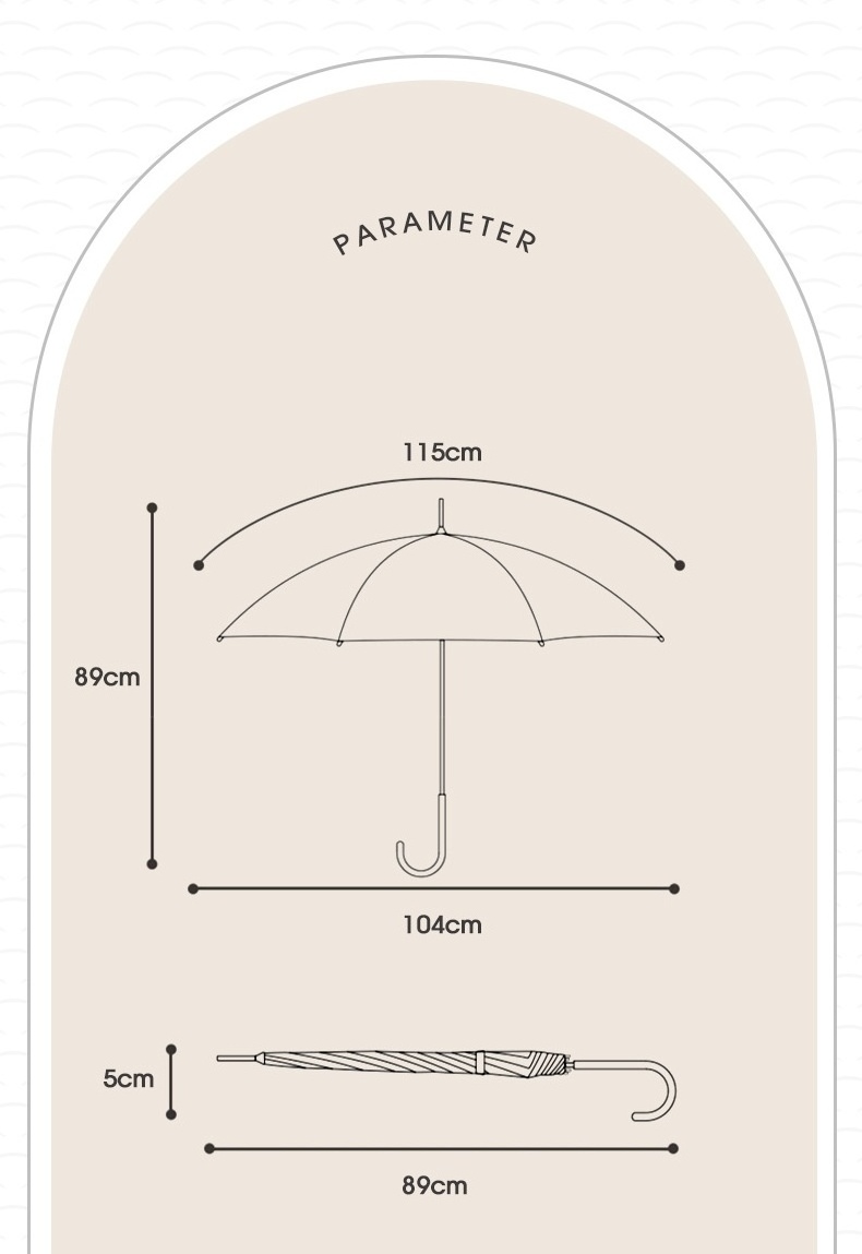 Automatic Large Size Waterproof Umbrella with Manual Control Reinforced Straight Pole and Long Handle for Men and Women