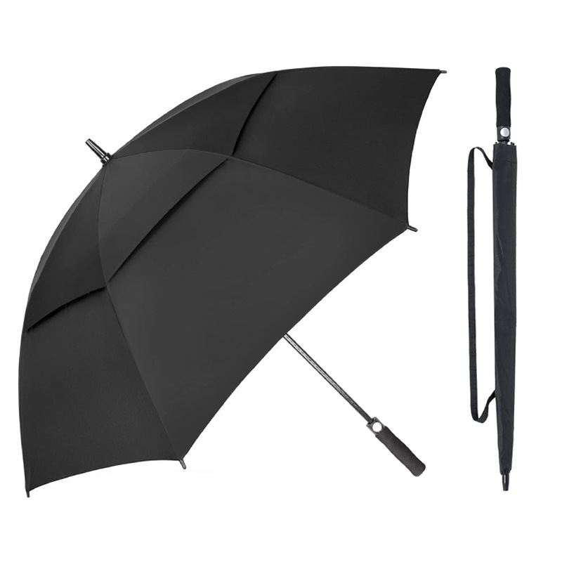 Extra Large Automatic Double Layer Golf Umbrella for Men Modern Design Long Handled Business Umbrella Bulk Wholesale