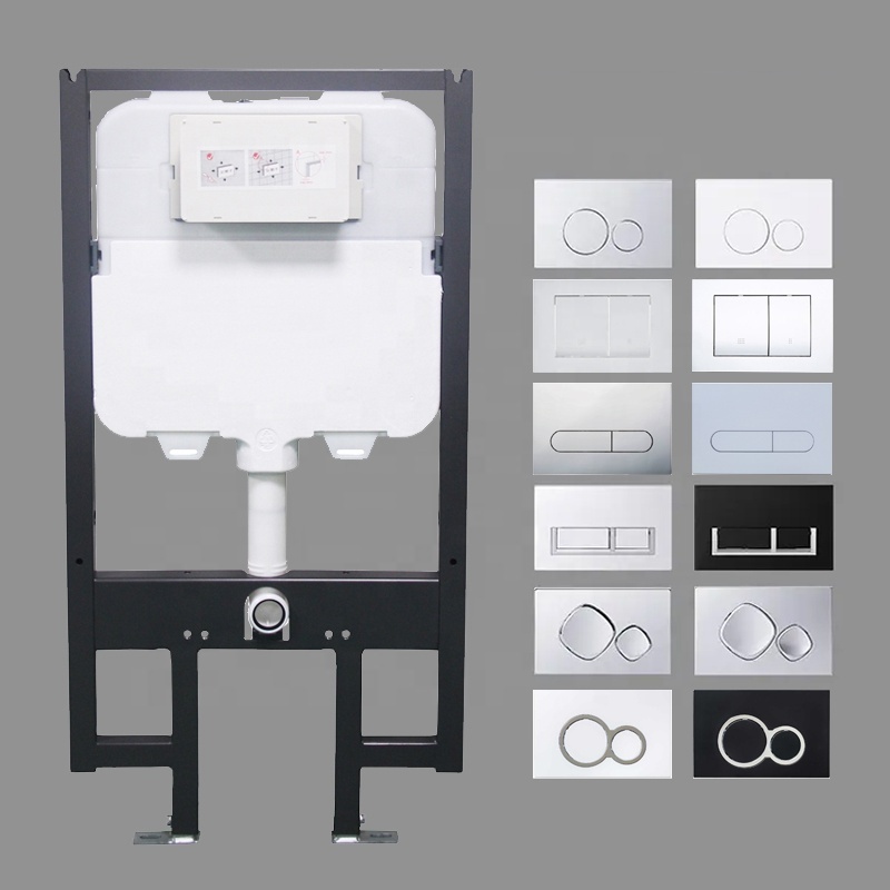 Complete Set Toilet with Wall Hung Toilet, Soft Closing Seat Cover,  Concealed Cistern and Flush Plate