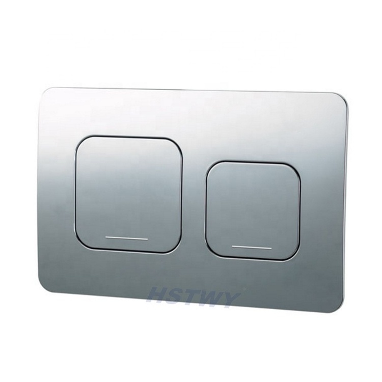 Hidden Cistern Push Plate Dual Flush Panel with White/ Matte Black/Matte Silver/ Chrome Glossy Round and Square Push Buttons