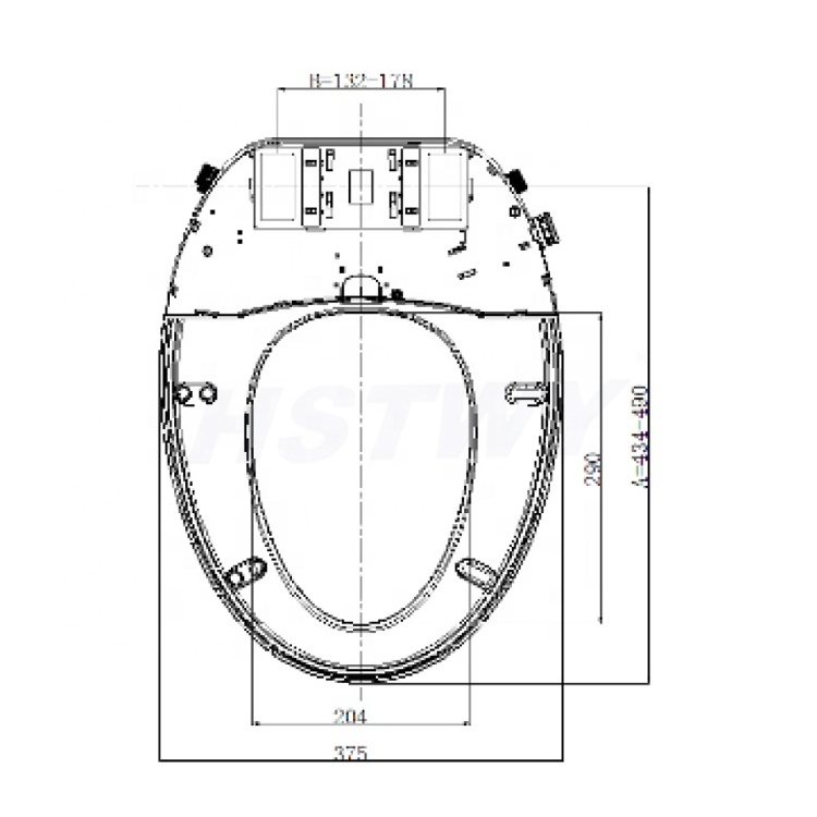 HIB101 Intelligent/Smart Manual Bidet Self-cleaning Hygienic Bidet for WC Toilet Slim Seat Cover