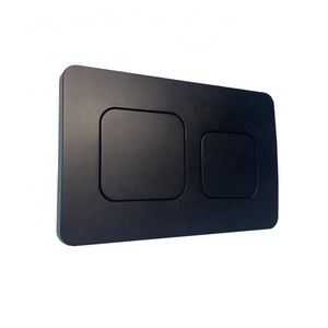 Hidden Tank Push Plate Dual Flush Panel in Matte Black Round and Square Push Buttons