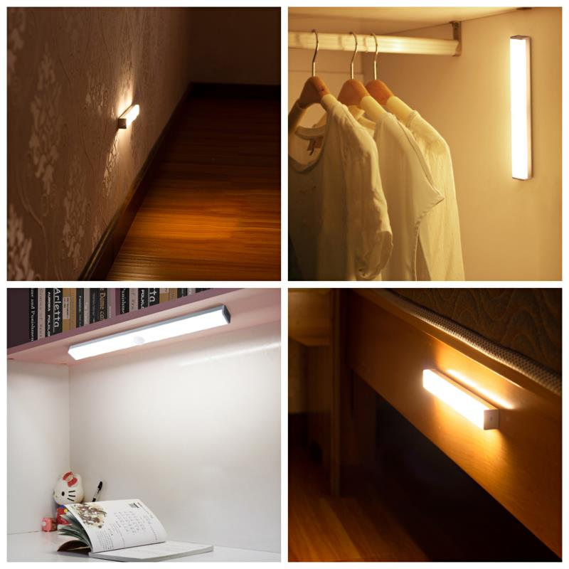 tick-on Anywhere Wireless Wardrobe 10Led Closet Light Hot Sale LED Motion Sensor Closet Lights Under Cabinet Lighting