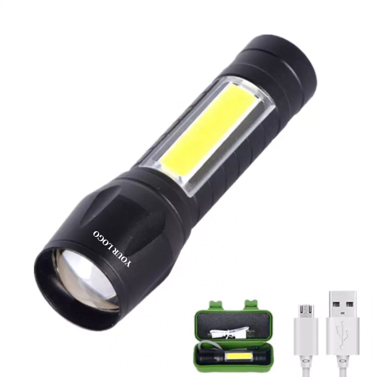 Waterproof 3W COB LED XPE Pocket Tiny Rechargeable Torch Light, Multi-Function Rechargeable Mini Flashlights With COB Side Light