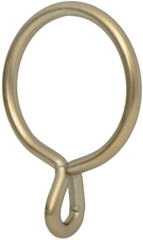 Rustproof Matte Metal Decorative Curtain Rings With Clips Hooks For Tension Rod Bracket Eyelets Drapery Hanger