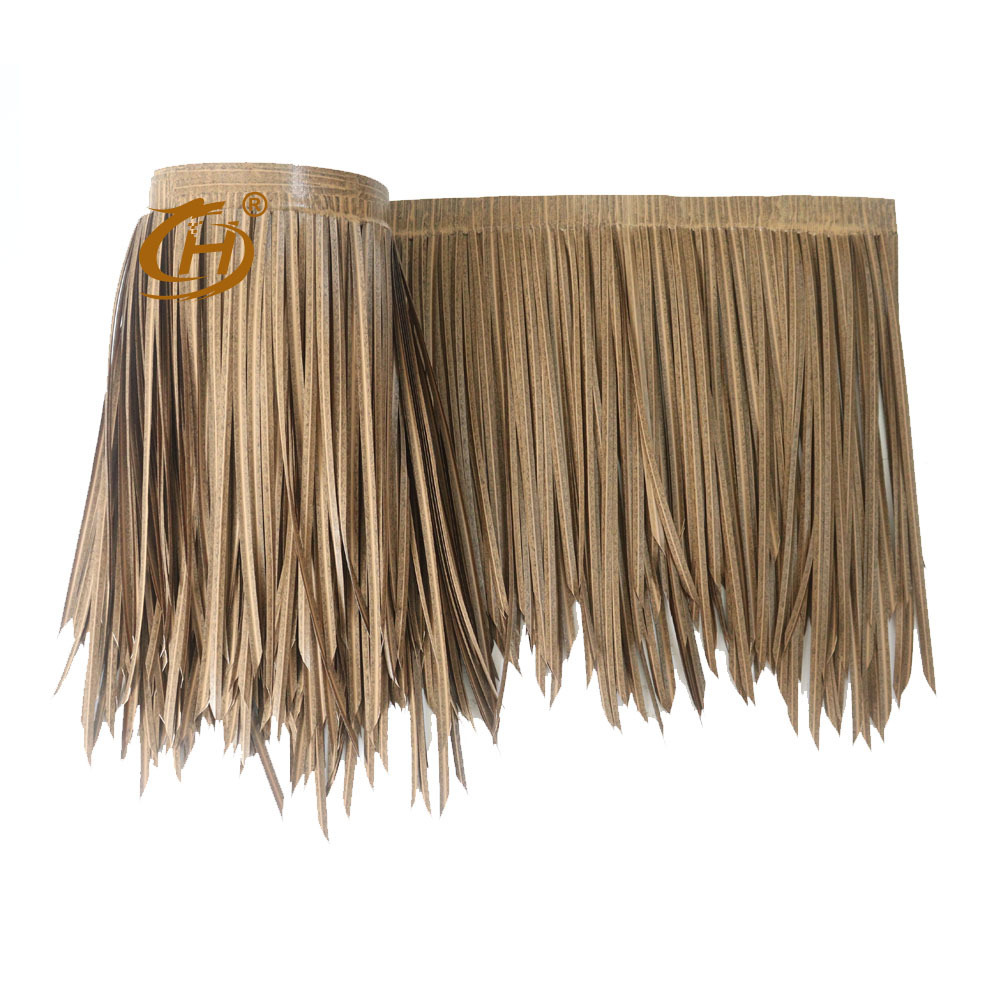 Best factory price original PE material long lifespan Balinese hut roof thatch artificial synthetic thatch roofing