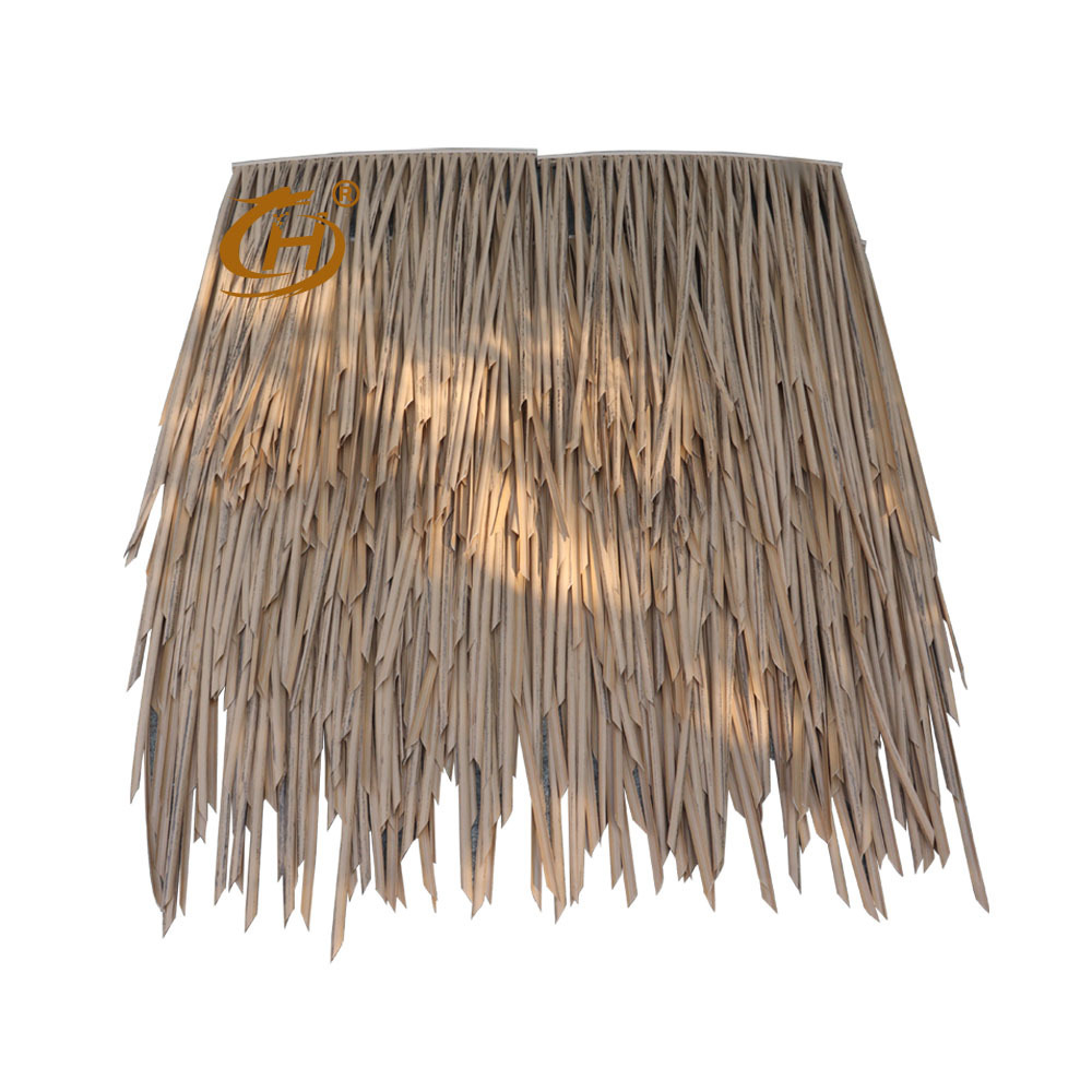 Factory price fireproof simulated wheat straw palma reed plastic synthetic simulation thatch artificial thatch roof tiles