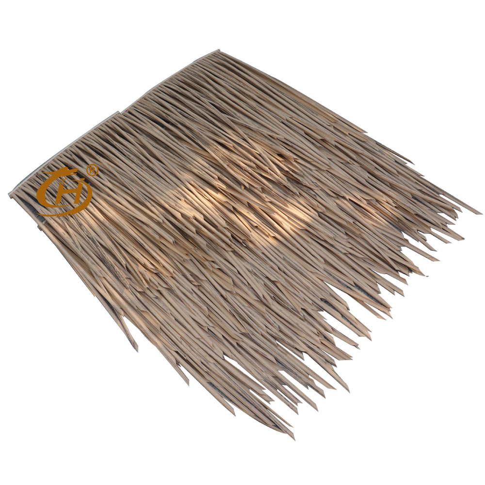 Factory price fireproof simulated wheat straw palma reed plastic synthetic simulation thatch artificial thatch roof tiles