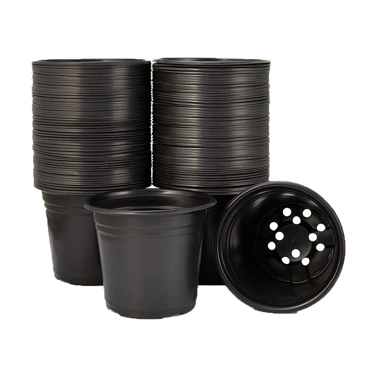 Wholesale Cheap Black 1 2 3 5 7 Gallon Injection Blow Mold Mould Nursery Plastic Pots For Nursery Plants