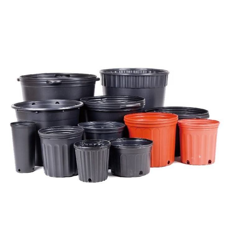 Wholesale Cheap Black 1 2 3 5 7 Gallon Injection Blow Mold Mould Nursery Plastic Pots For Nursery Plants