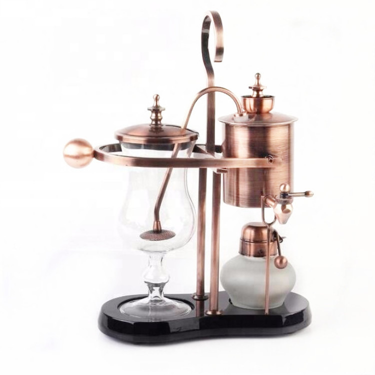 Hot Sale Premium Commercial Golden Luxury Royal Vacuum Balance Siphon Belgian Coffee Machine