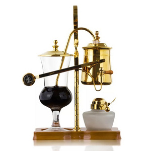 Hot Sale Premium Commercial Golden Luxury Royal Vacuum Balance Siphon Belgian Coffee Machine