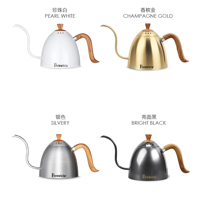 Hot sale Stainless Steel Barista Pour Over coffee&Tea Kettle Gooseneck Coffee Pot Hand Drip  350ml 600ml