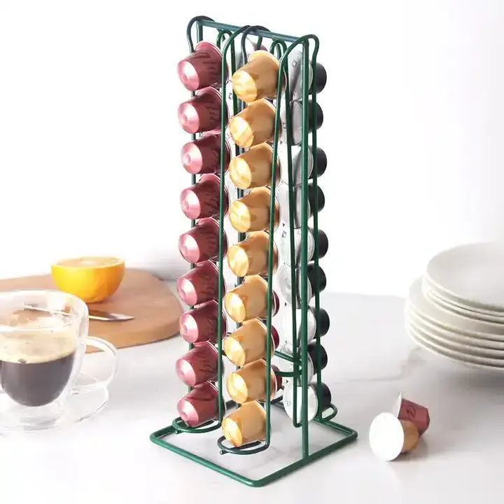 Iron Art Desktop Multifunctional Nespresso Coffee Capsule Storage Rack