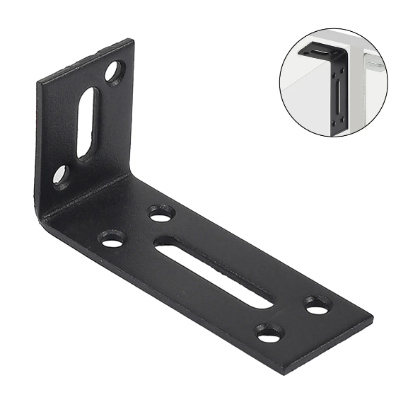 Adjustable Door Barricade Bracket Open Bar Security Door Reinforcement Steel L Bracket for Door Gate