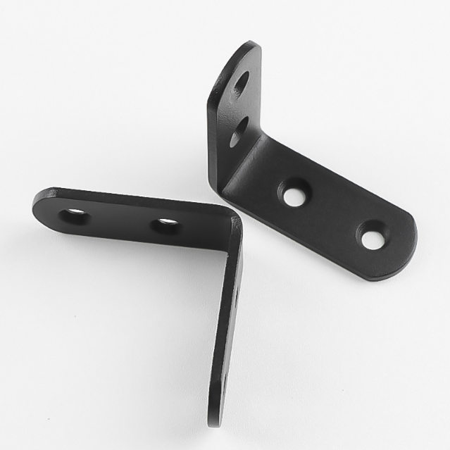 Furniture HardwareStainless Steel Right Angle Bracket Support Iron Wardrobes Cabinet Joint  Black L-Shaped Brackets