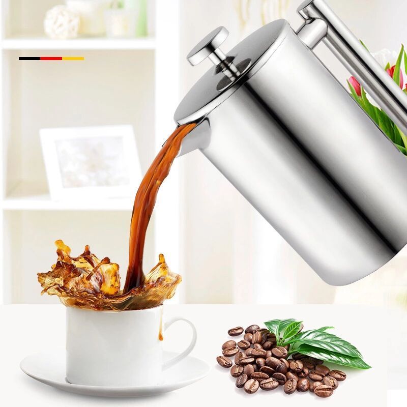 New design portable borosilicate glass plastic  coffee maker french press